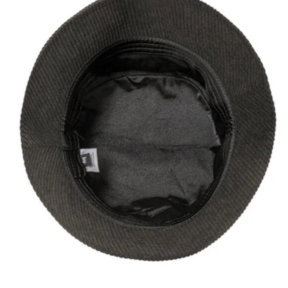 KINApparel Black Corduroy Satin Lined Bucket Hat - Picture 7 of 8